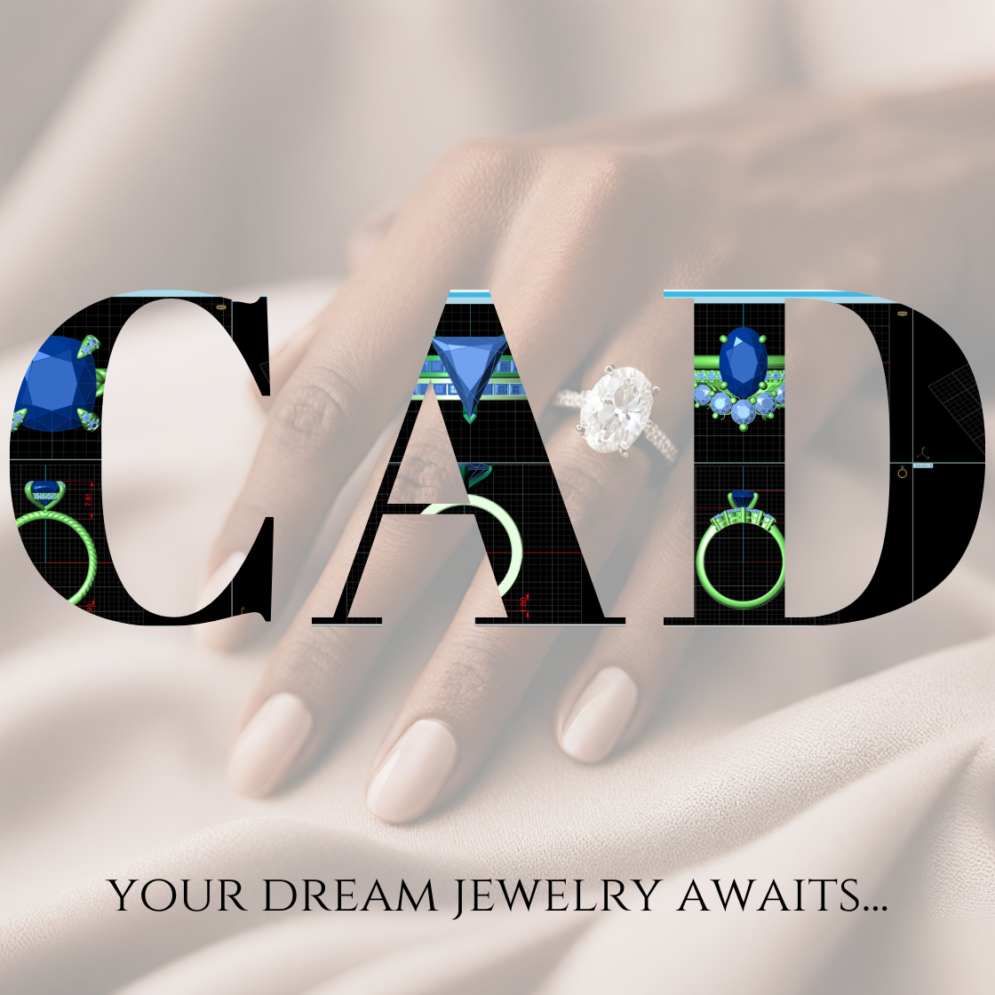 Custom Jewelry Design CAD Mockup Deposit