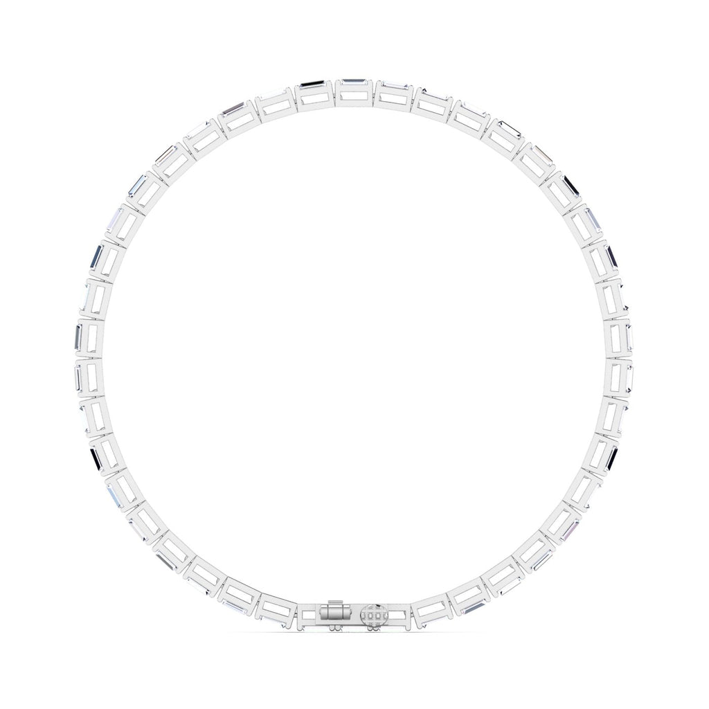 Exquisite Horizontal Emerald Cut Diamond Tennis Bracelet - Balacia