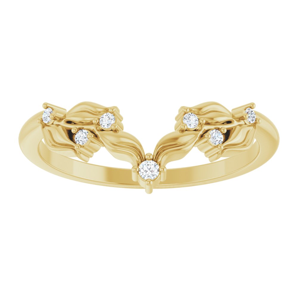 Floral Contour Women's Wedding Band - Balacia