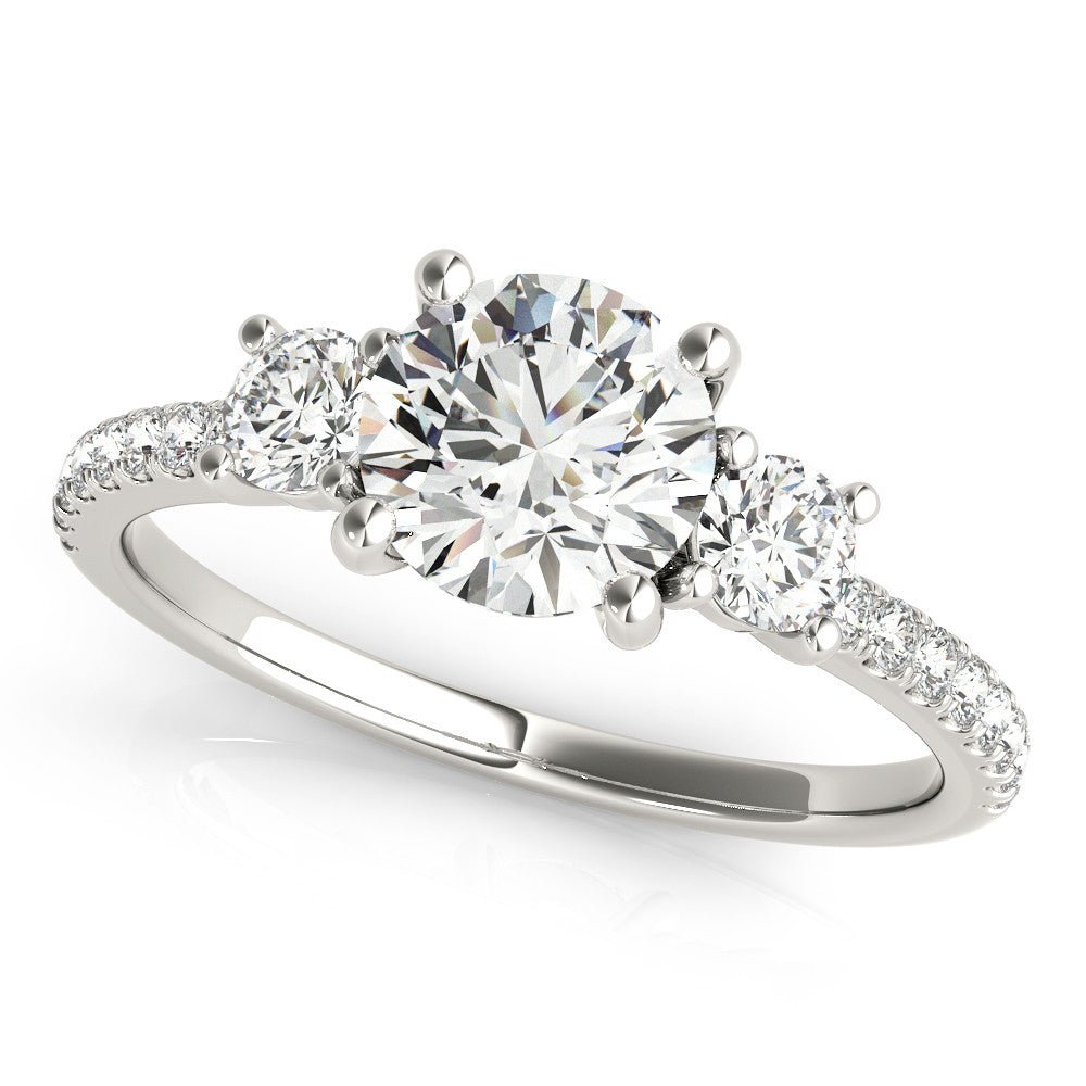 Frisco Round Three Stone Engagement Ring - Balacia