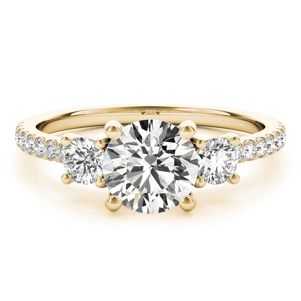 Frisco Round Three Stone Engagement Ring - Balacia