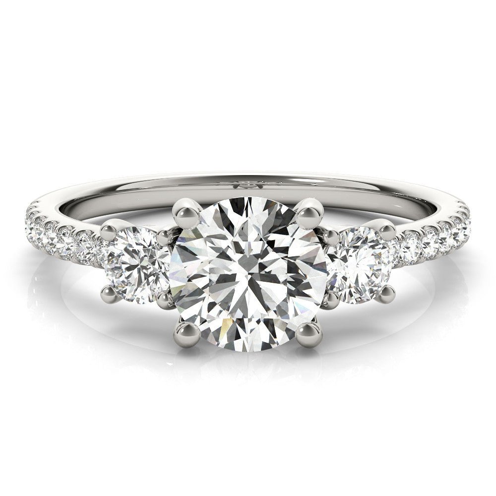 Frisco Round Three Stone Engagement Ring - Balacia