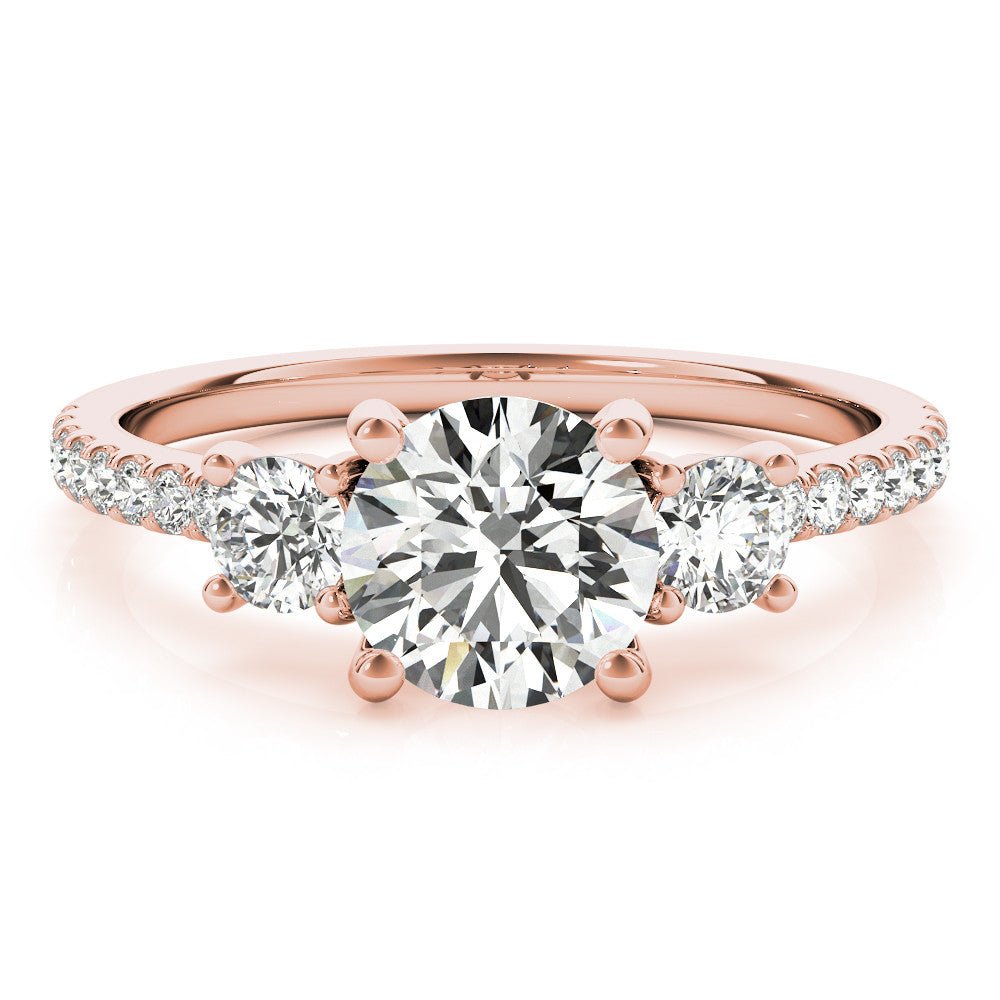 Frisco Round Three Stone Engagement Ring - Balacia