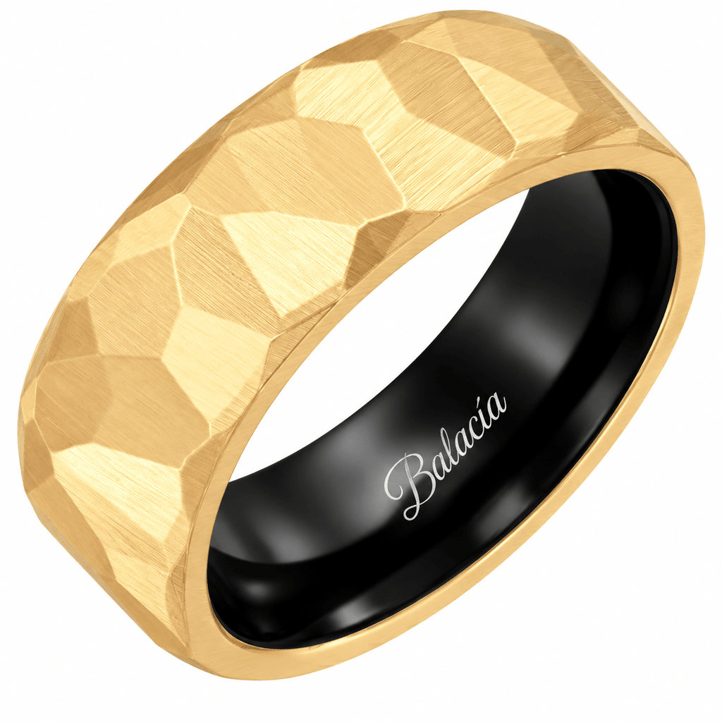 gold black mens ring