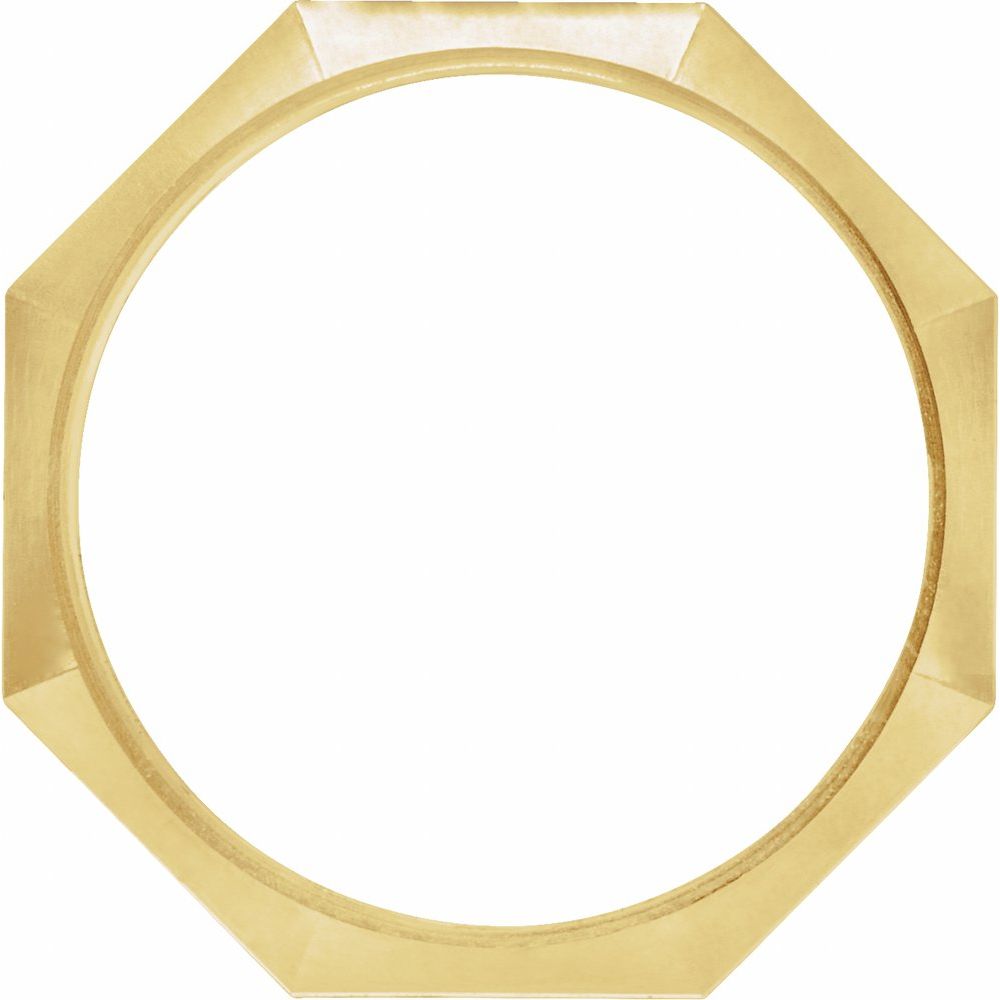 Geometric Octagon Band Women's Wedding Band gold 2