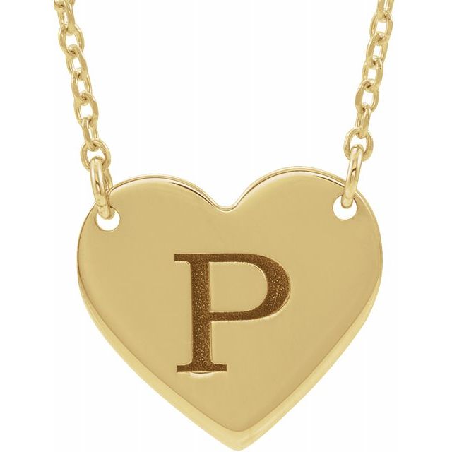 Gold Engravable Heart Necklace - Balacia