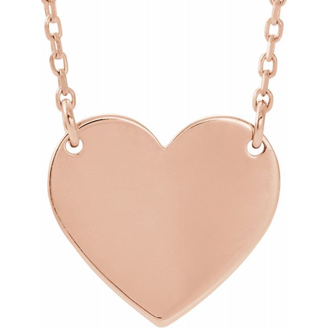 Gold Engravable Heart Necklace - Balacia