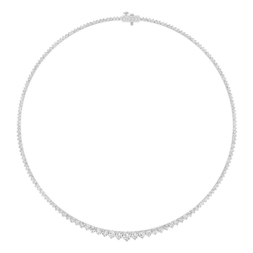 Graduated Diamond Tennis Necklace