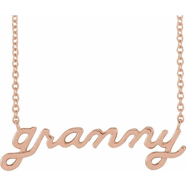 Granny 14k Rose Gold Necklace Gift - Balacia