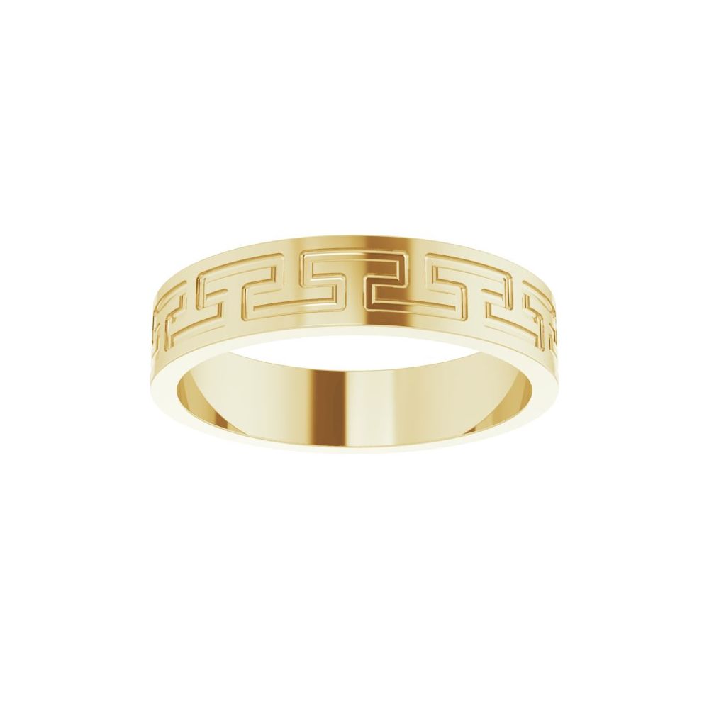 Greek Key Pattern 5mm Wedding Band
