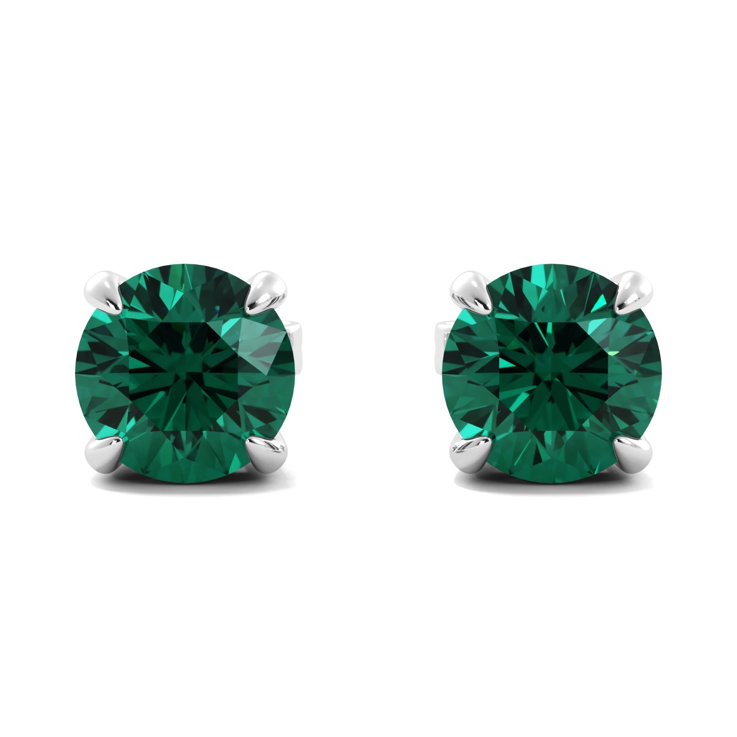 green earrings