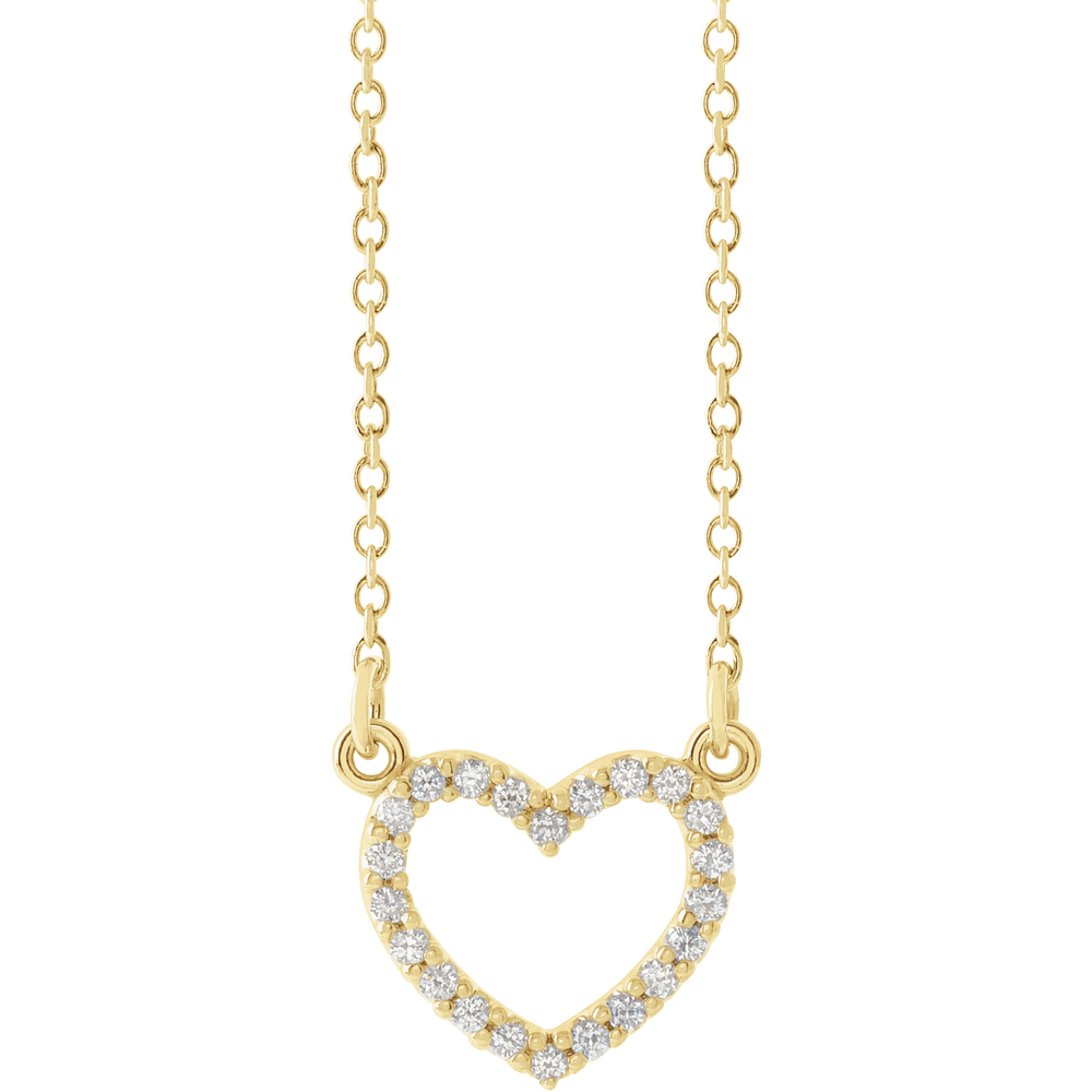 Heart Shaped Diamond Necklace - Balacia