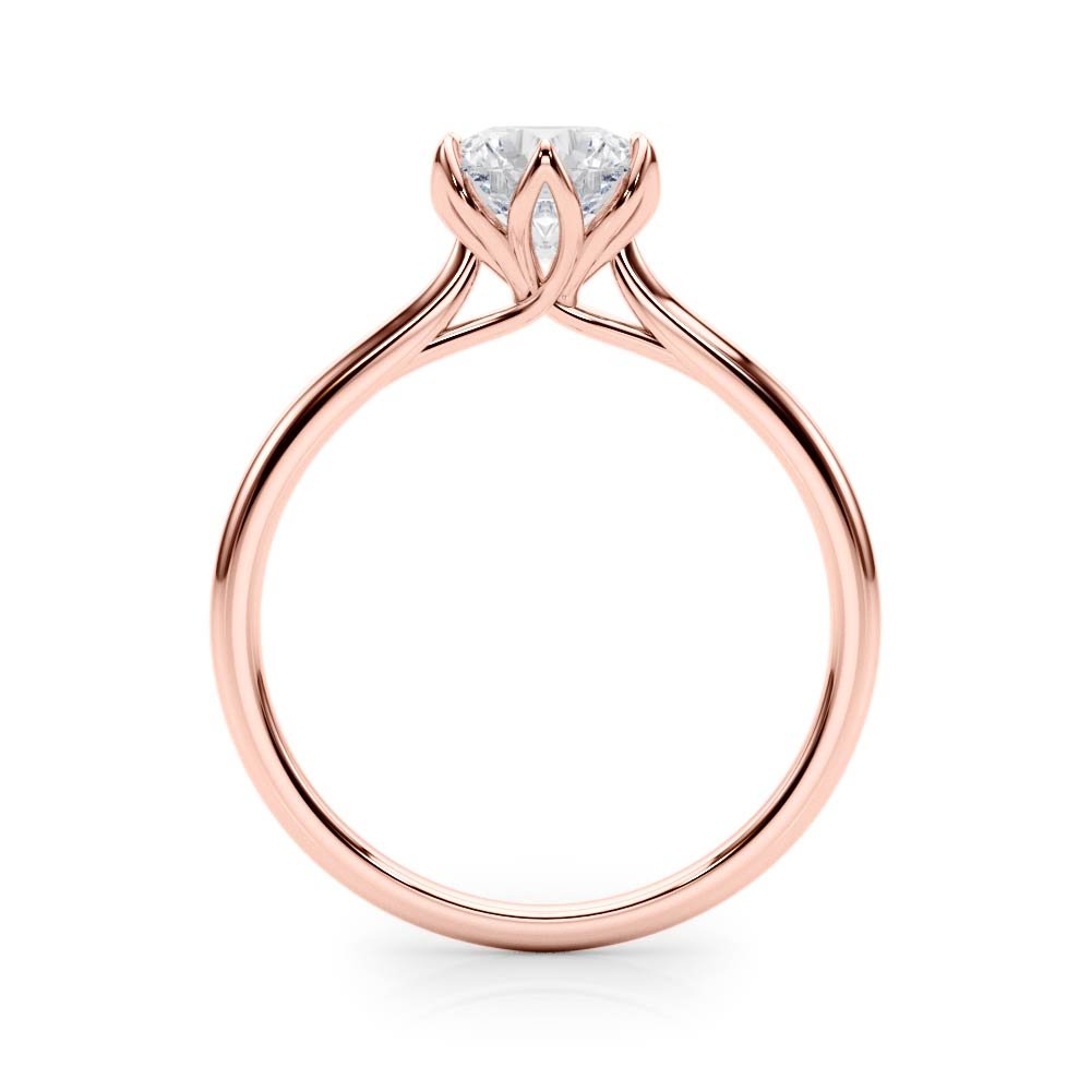 Irvine Round Petal Prongs Engagement Ring - Balacia