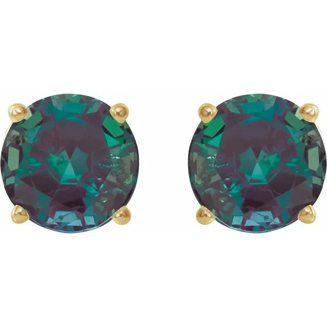 Lab Alexandrite Stud Earrings - Balacia