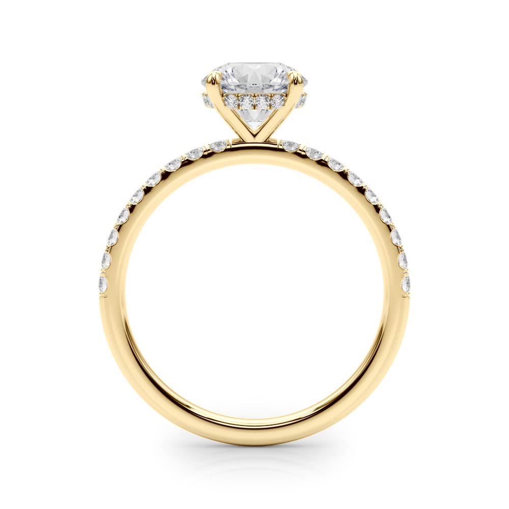 Madrid Round Hidden Halo Engagement Ring - Balacia