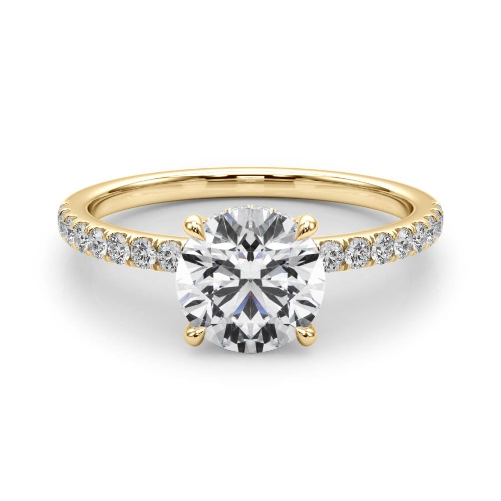 Madrid Round Hidden Halo Engagement Ring - Balacia