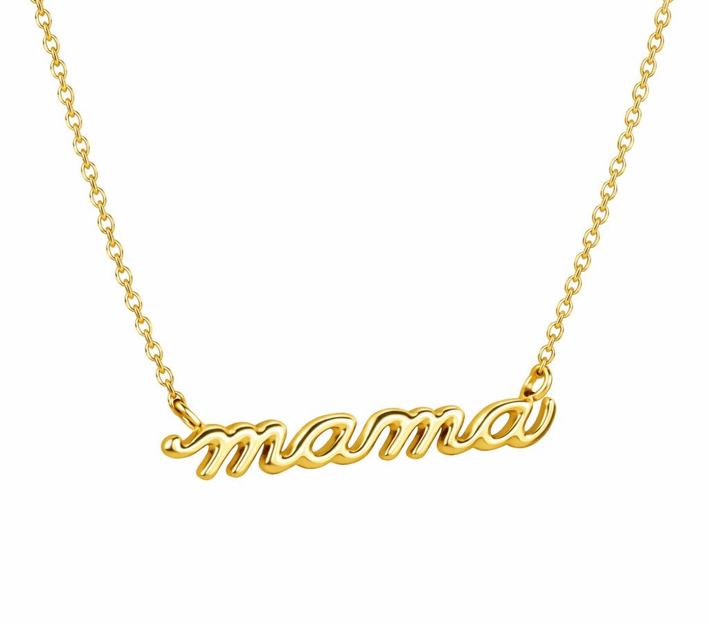 mom mama necklace gold