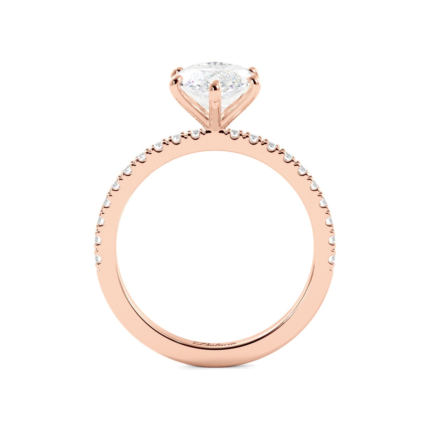 Marquise Cut Half Eternity Engagement Ring - Balacia