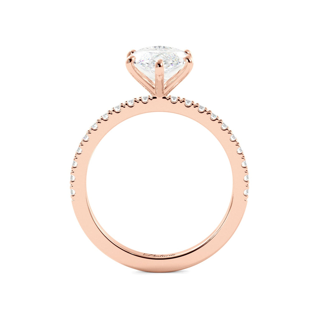 Marquise Cut Half Eternity Engagement Ring - Balacia