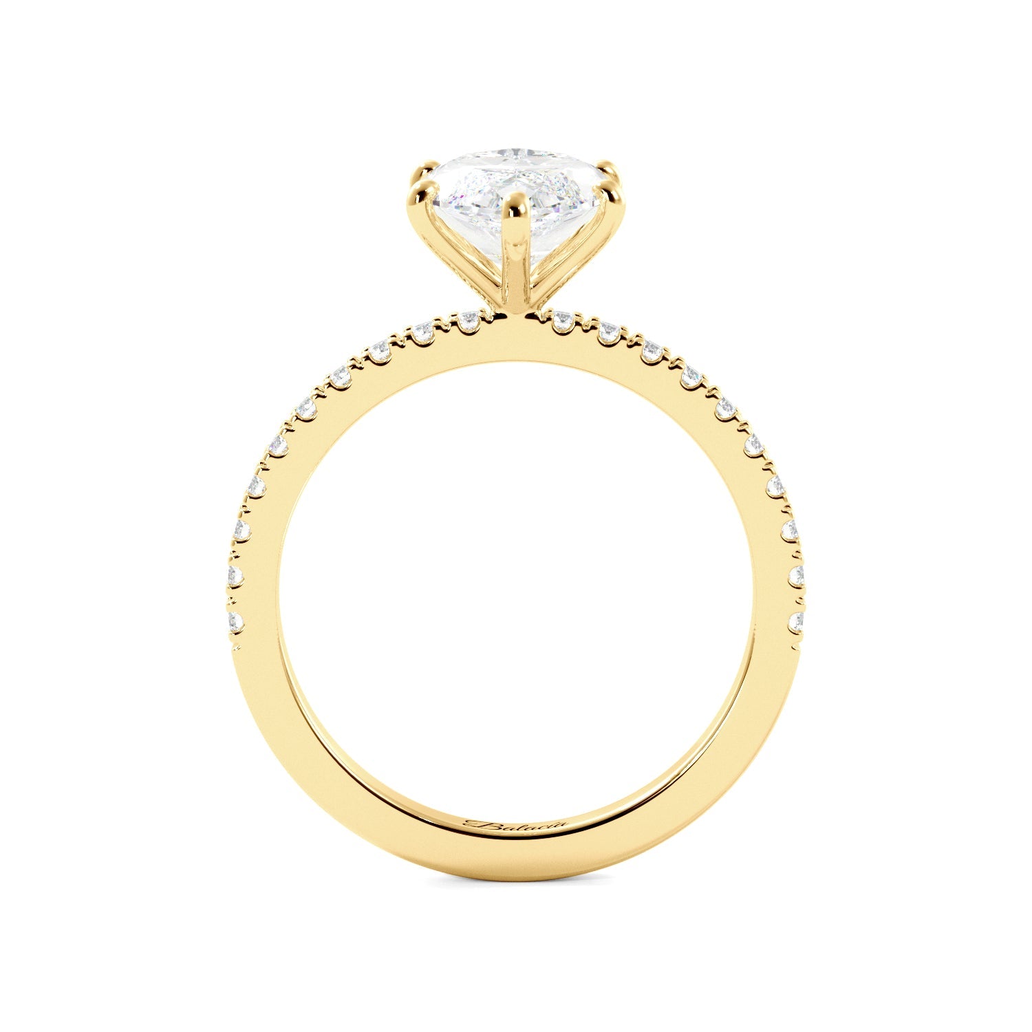 Marquise Cut Half Eternity Engagement Ring - Balacia