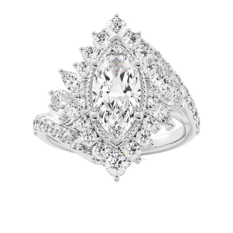 Marquise Diamond bypass ring