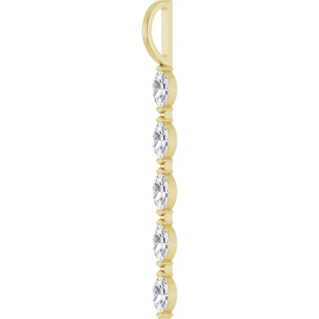 Marquise Diamond Drop Pendant - Balacia