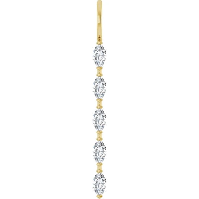 Marquise Diamond Drop Pendant - Balacia