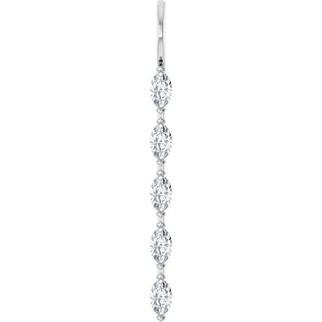 Marquise Diamond Drop Pendant - Balacia