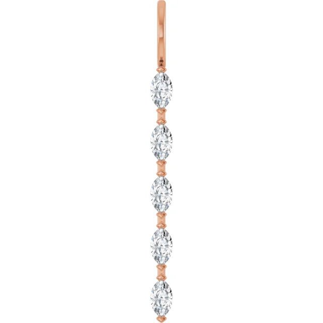 Marquise Diamond Drop Pendant - Balacia