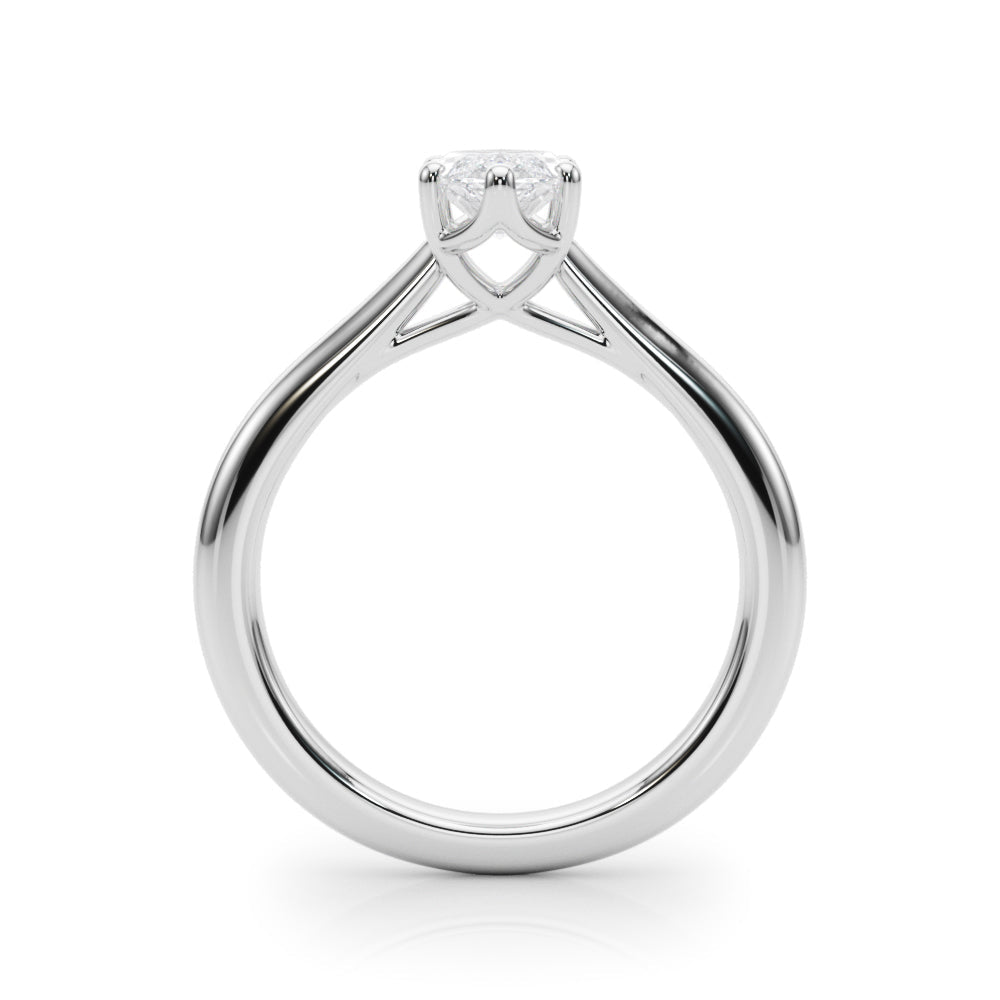 Marquise Diamond Solitaire Engagement Ring Side
