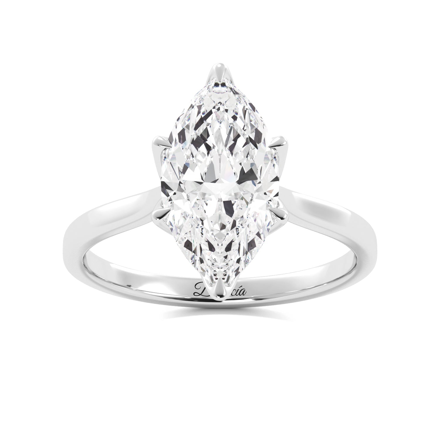marquise white gold engagement ring