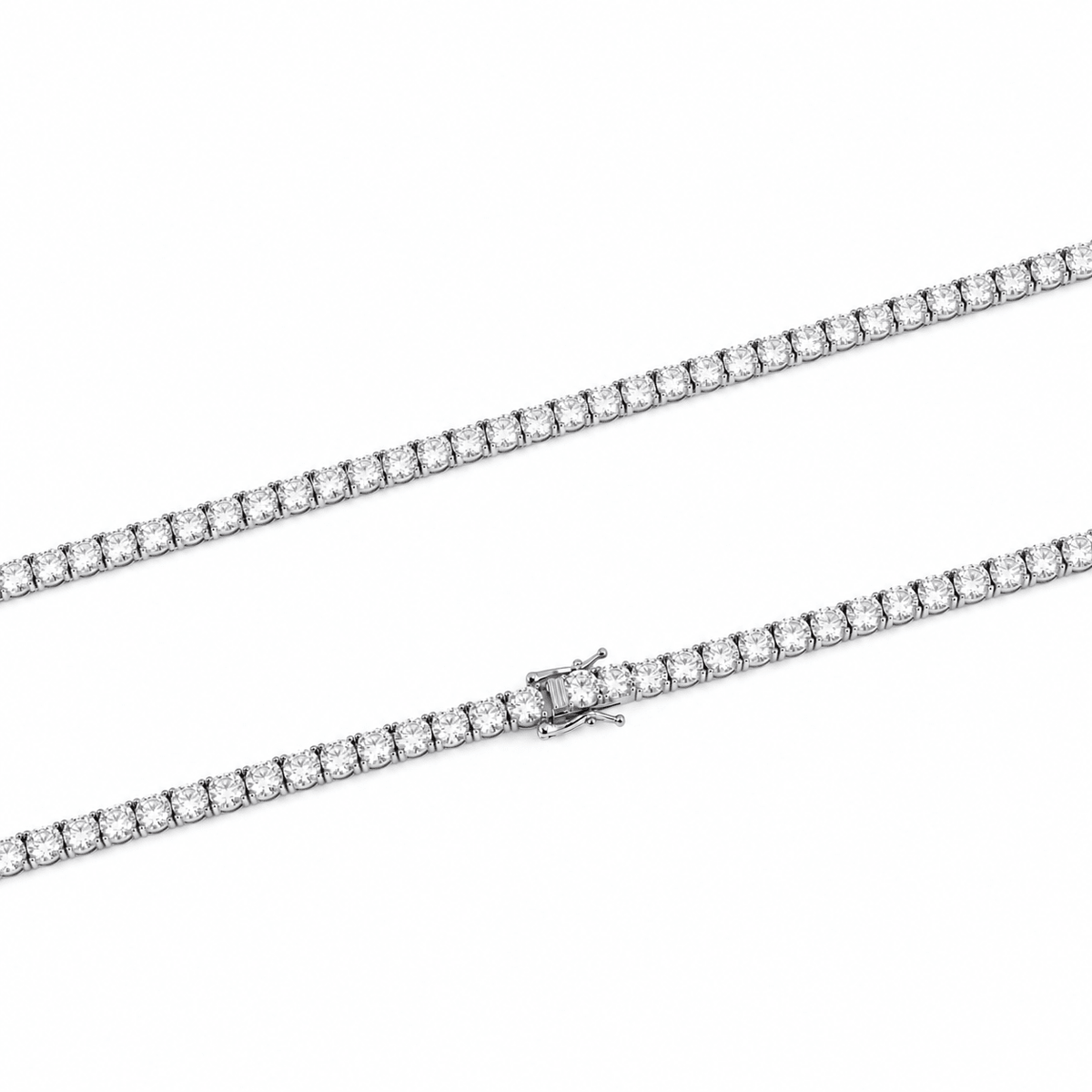 mens diamond line necklace