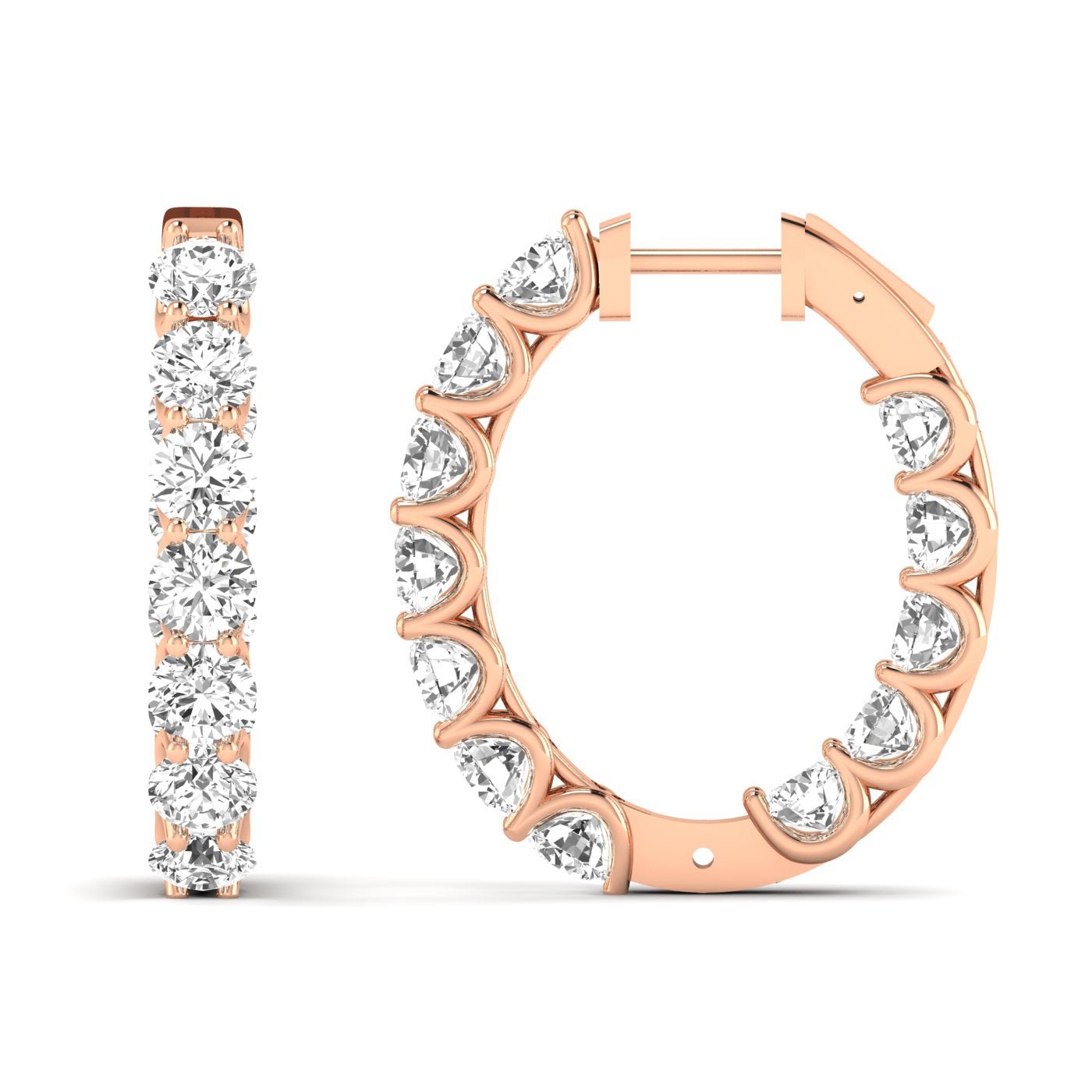 Mesmerizing Diamond Hoops Earrings - Balacia