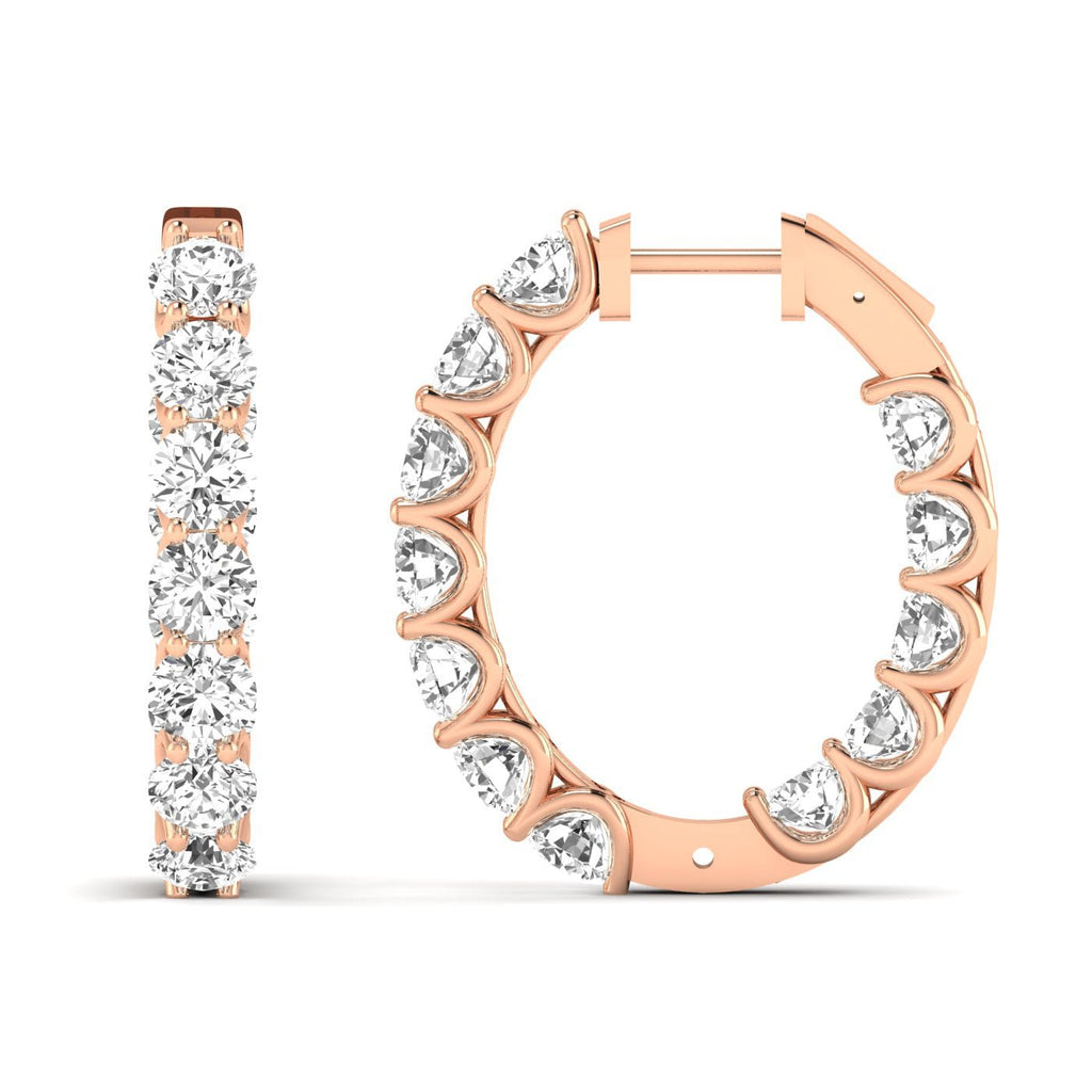 Mesmerizing Diamond Hoops Earrings - Balacia