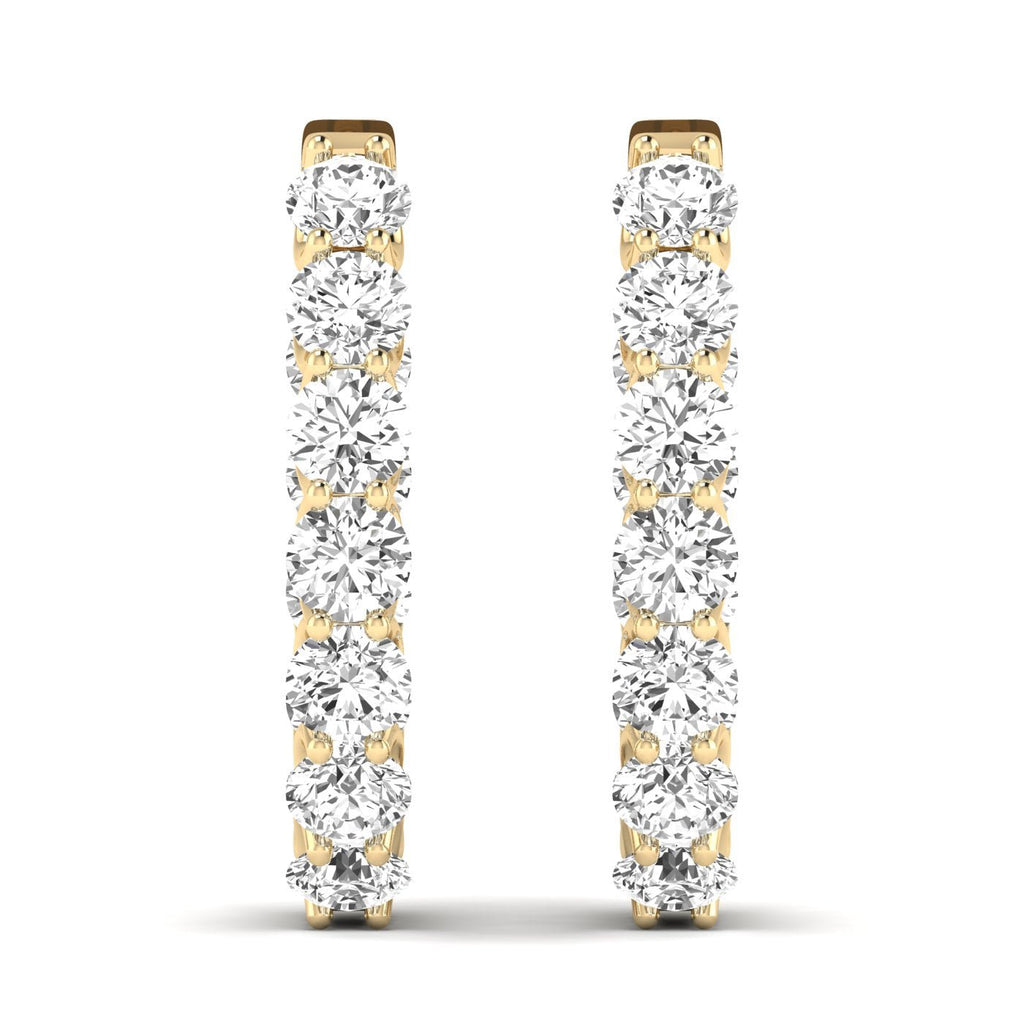 Mesmerizing Diamond Hoops Earrings - Balacia