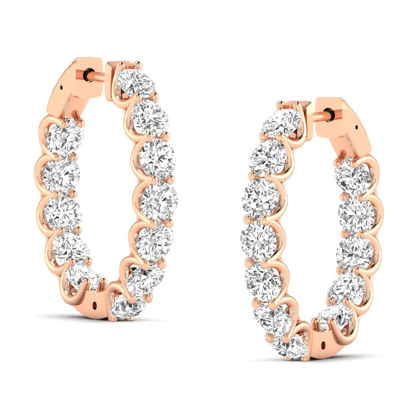 Mesmerizing Diamond Hoops Earrings - Balacia