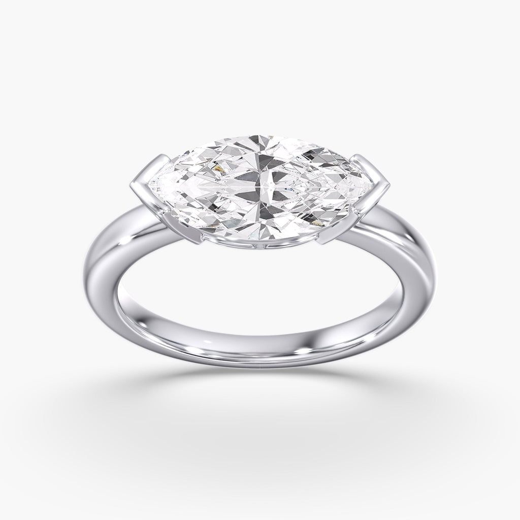 Modern Horizon Marquise Ring