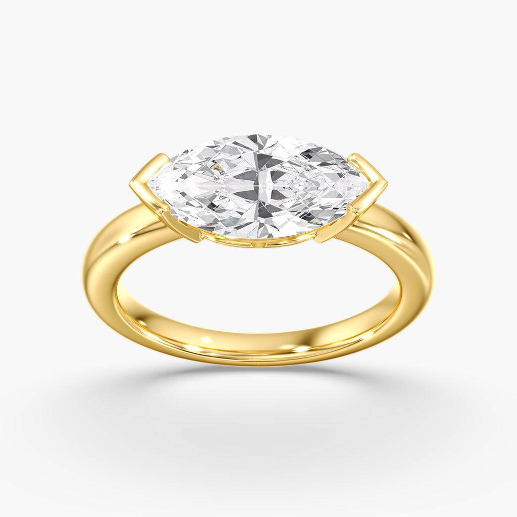 Yellow Gold Modern Horizon Marquise Ring
