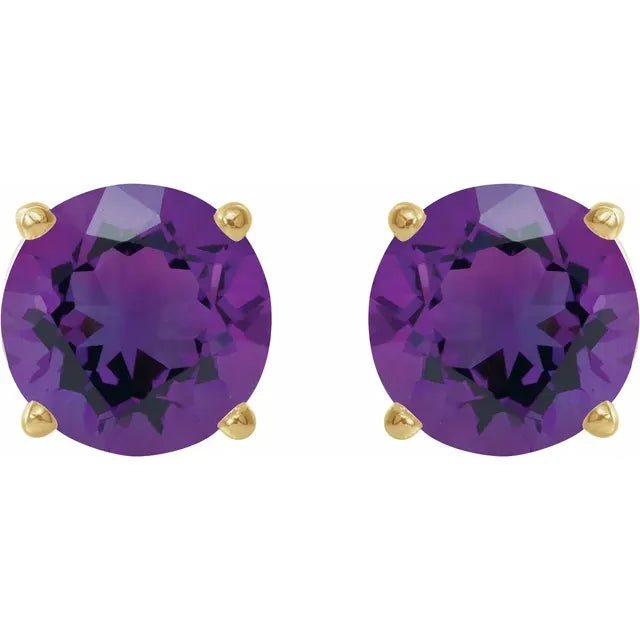 Natural Amethyst Stud Earrings - Balacia