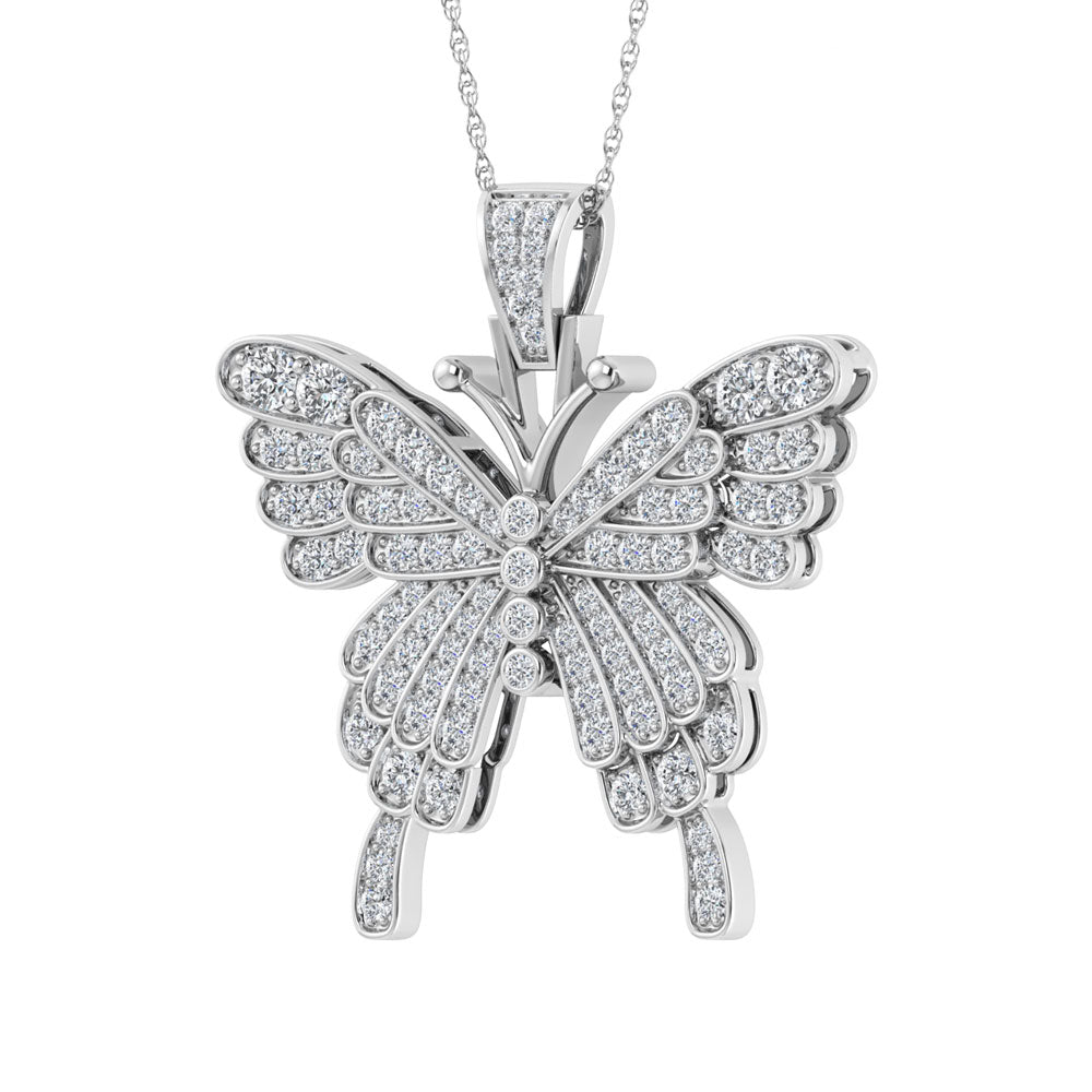 Natural Diamond Butterfly Necklace - Balacia