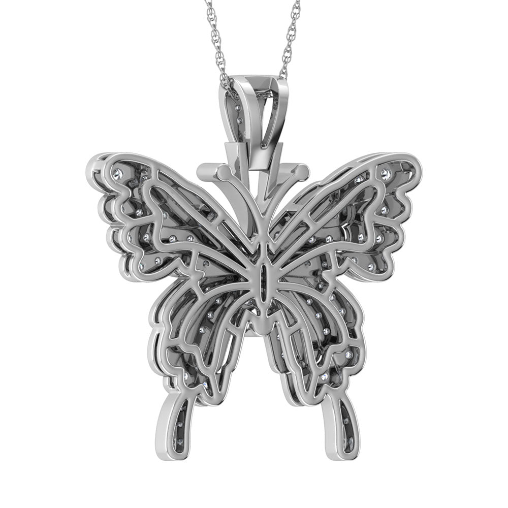 Natural Diamond Butterfly Necklace - Balacia