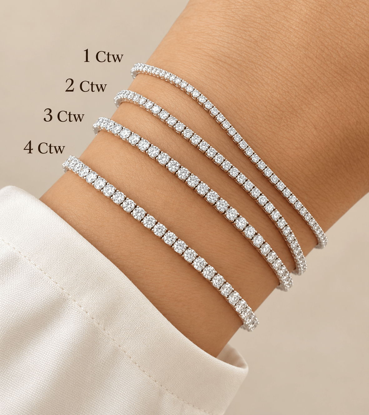 Natural Diamond Tennis Bracelet