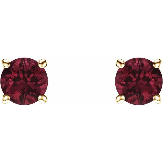 Natural Garnet Stud Earrings - Balacia