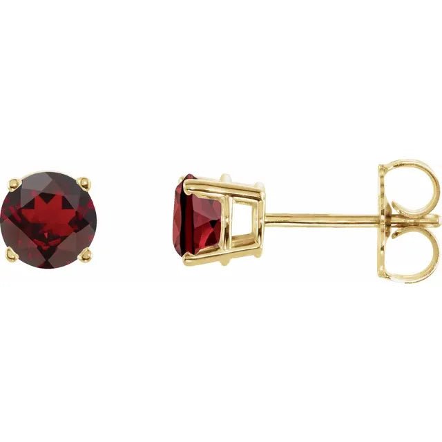 Natural Garnet Stud Earrings - Balacia