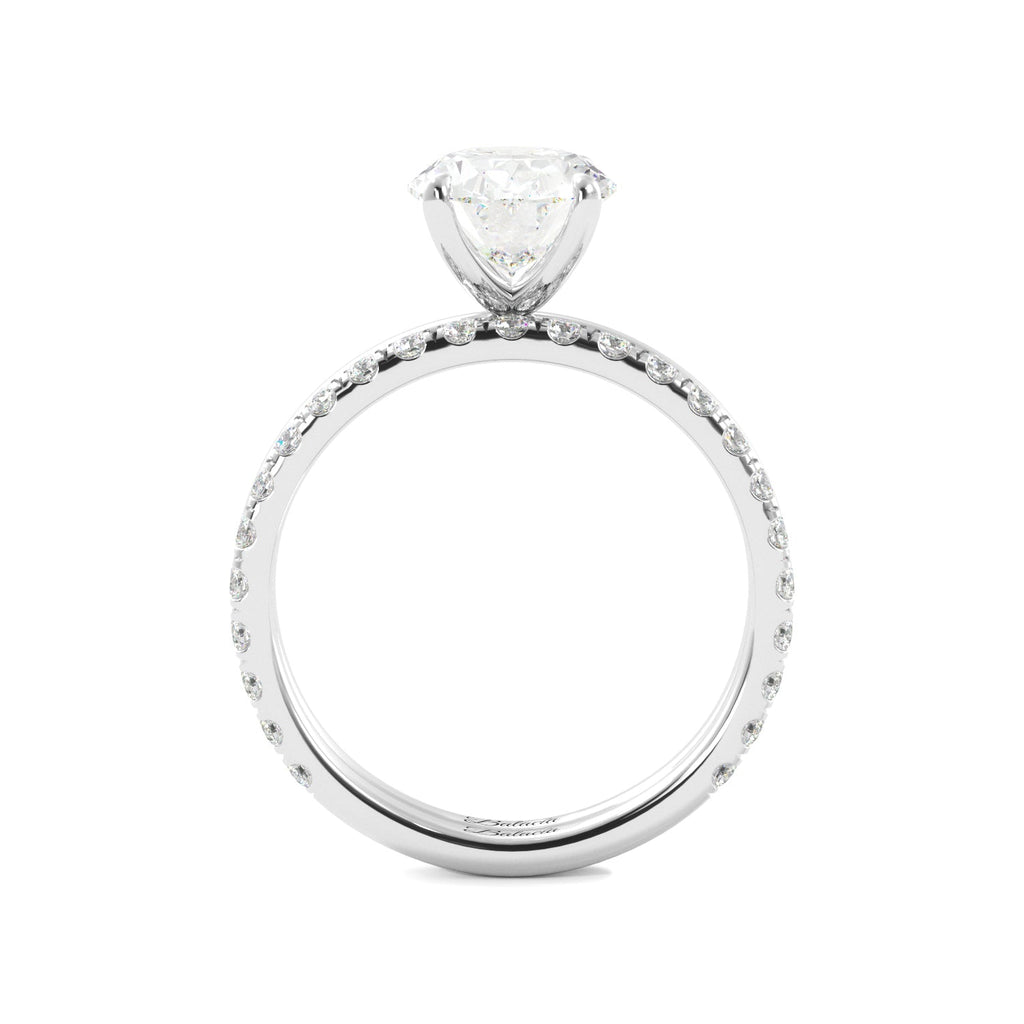 Oval Cut Solitaire Ring Set - Balacia