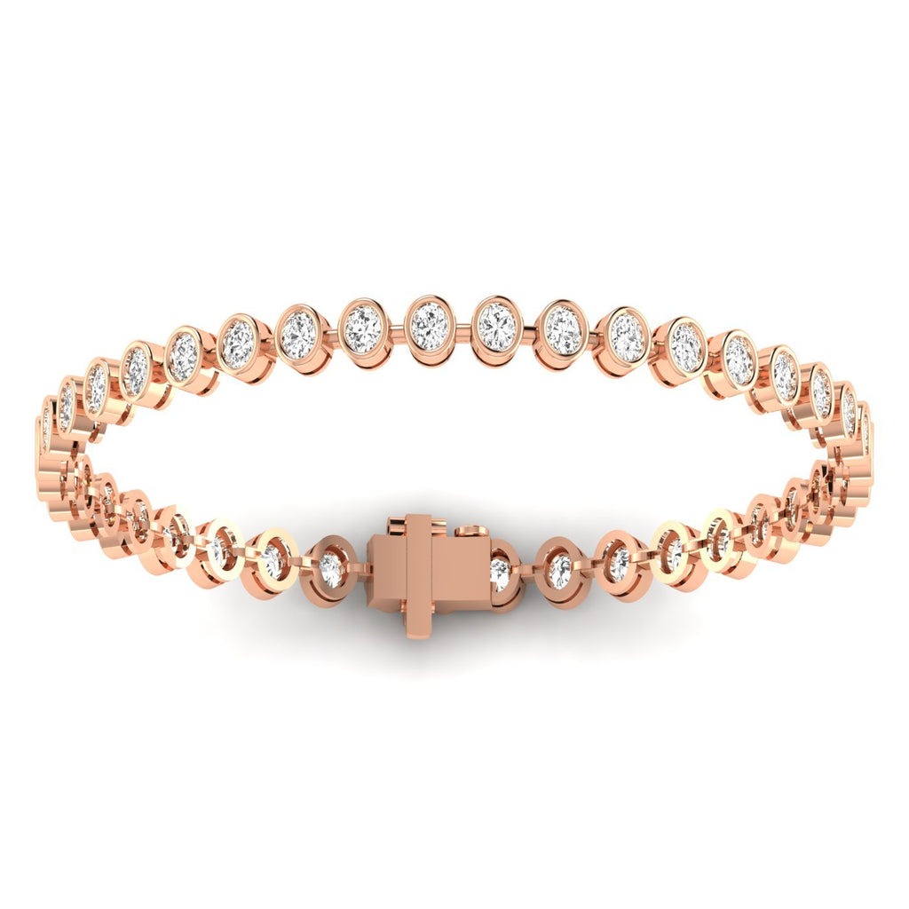 Oval Diamond Bezel Tennis Bracelet - Balacia