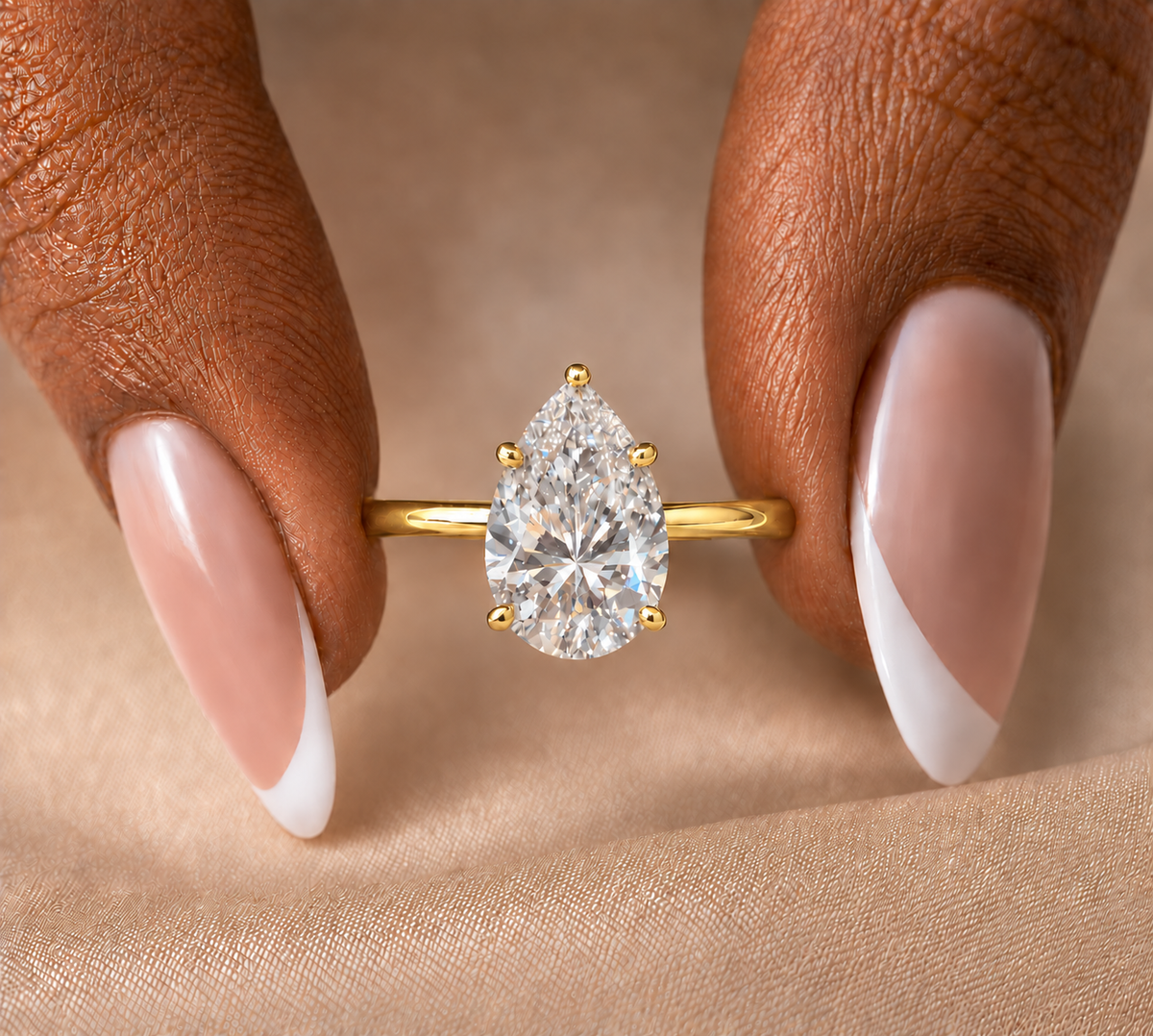 Pear Diamond Solitaire Engagement Ring