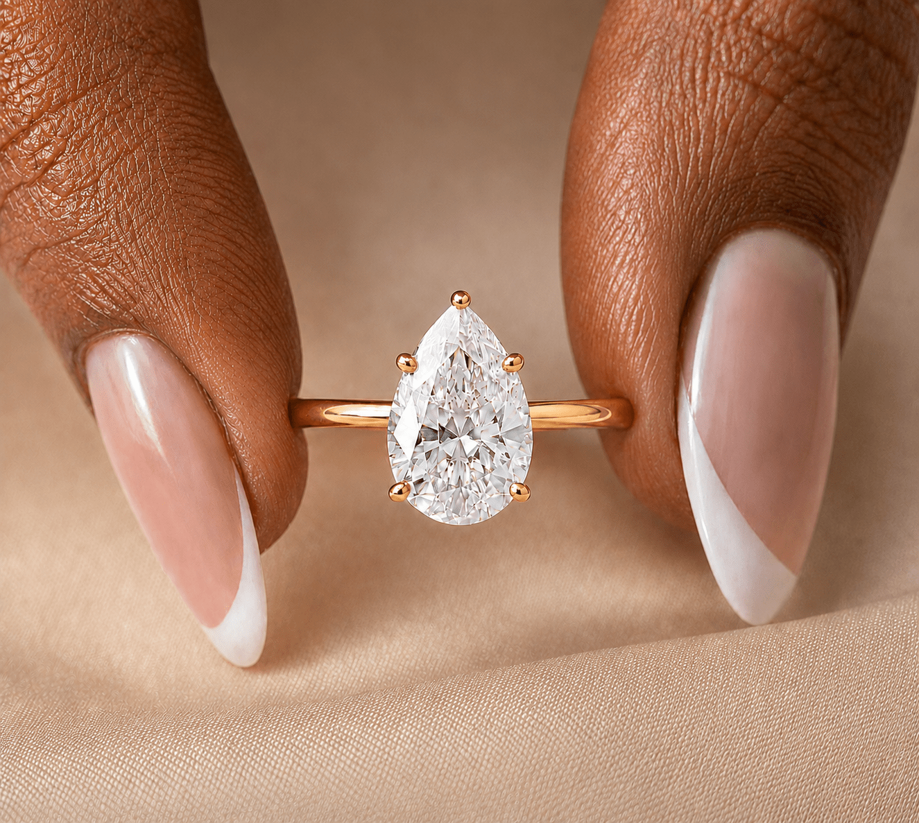 Pear Diamond Solitaire Engagement Ring