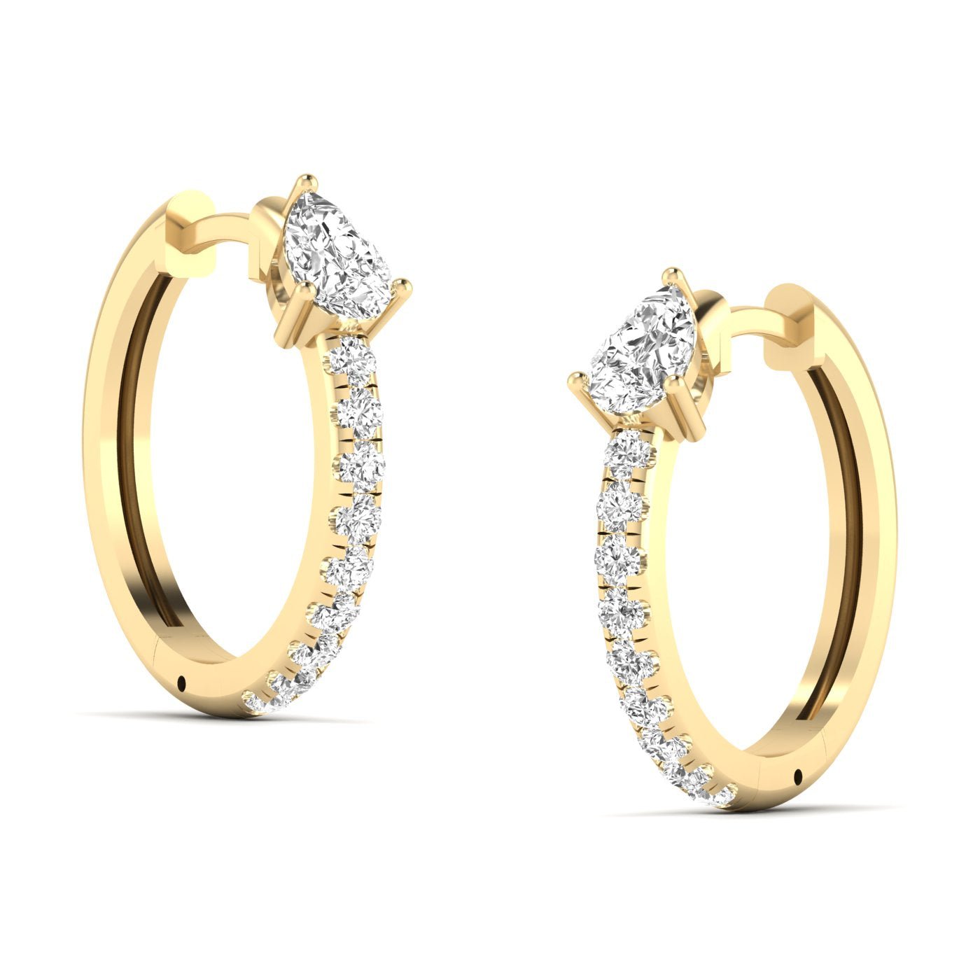 Pear Luxe Hoops Diamond Earrings - Balacia