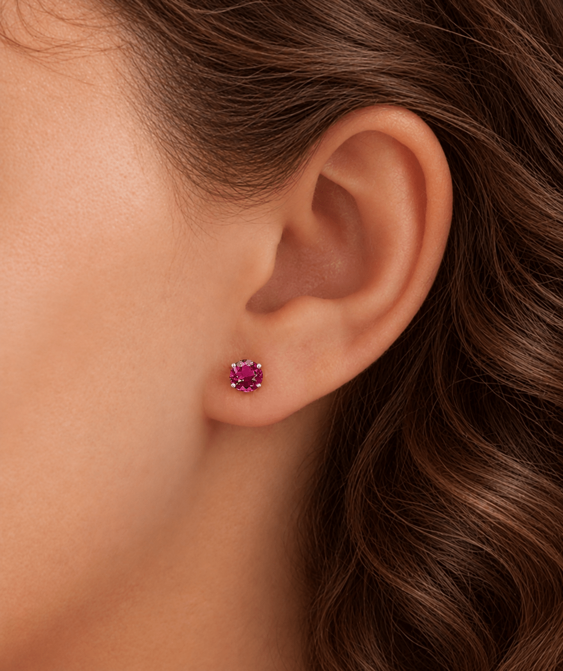 pink tourmaline birthstone earrings